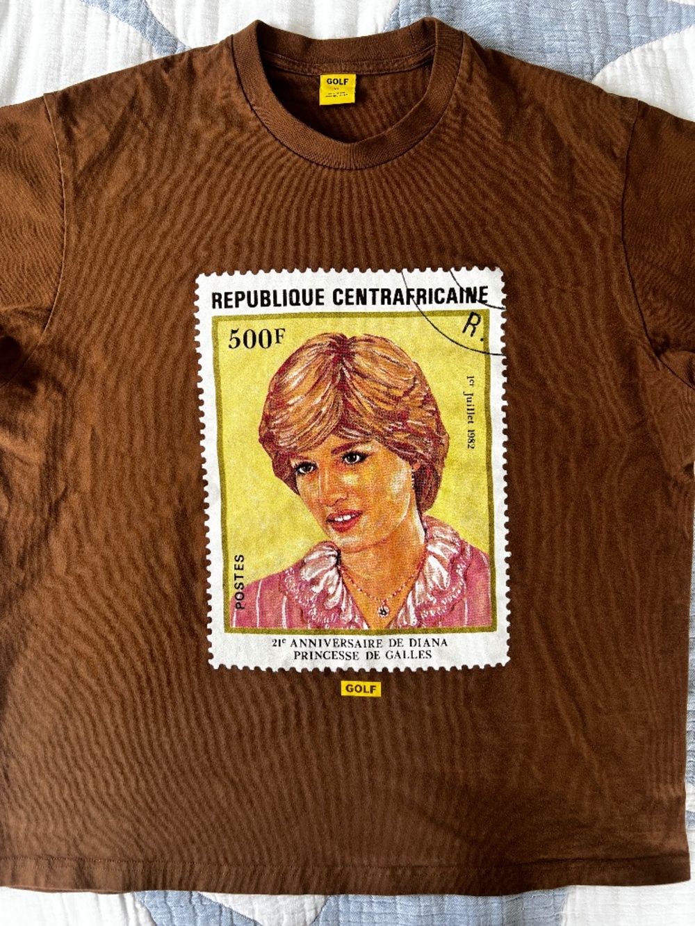Golf Wang Princess Diana Stamp Tee - Brown - XL